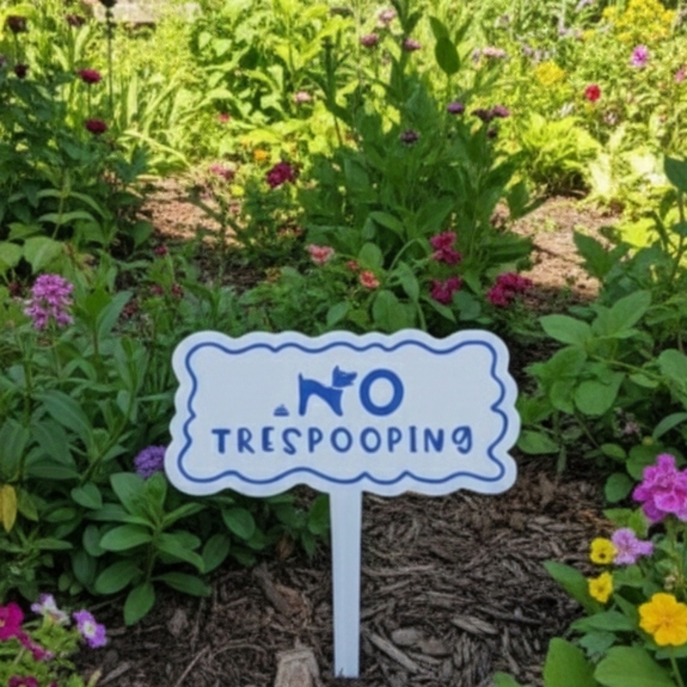 NEW No Trespooping Yard/Garden Sign